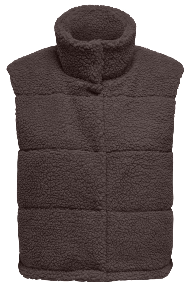 ONLSANDRA TEDDY WAISTCOAT LIFE OTW 15320630 SEAL BROWN